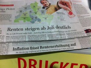 Screenshot zweier Berliner Zeitungen. Quelle: privat.