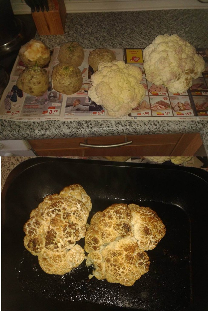 Blumenkohl vorher / nachher